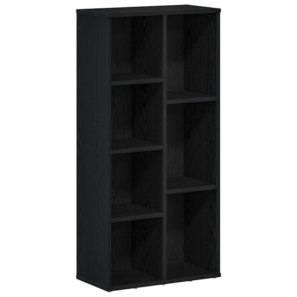 Bookshelf Black Oak Effect 50 x 25 x 104 cm Engineered Wood