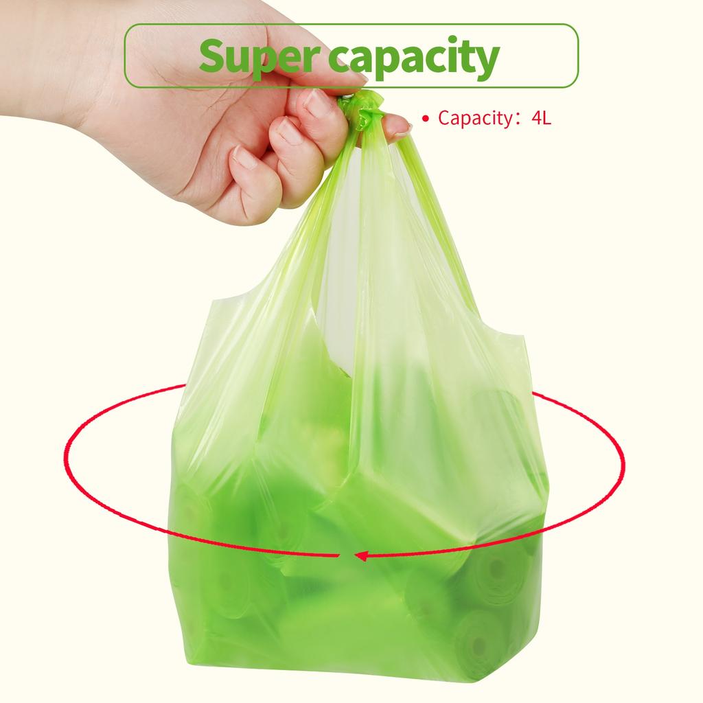 Thickened Rolled Vest Pet Poop Bags Portable Dog Waste Bags