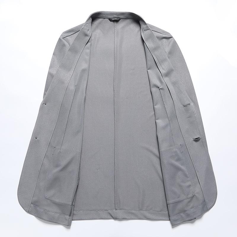 2025 Spring/Summer Men's Breathable Stretch Casual Plus-Size Single-Breasted Jacket