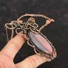 Botswana Agate Necklace Copper Wire Wrapped Necklace Handmade Gemstone Jewelry Adjustable Necklace Beautiful Copper Jewelry Engagement Gifts