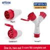 Three-Way Explosion-Proof Industrial Plug Y-Type Aviation Socket 32A/16A Waterproof Converter.