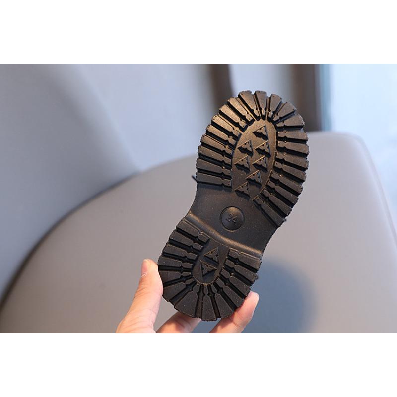 New Winter Children's British Short Boots – Boys' Fashion Plush-Lined, Girls' Side-Zipper Soft-Sole Cotton Boots