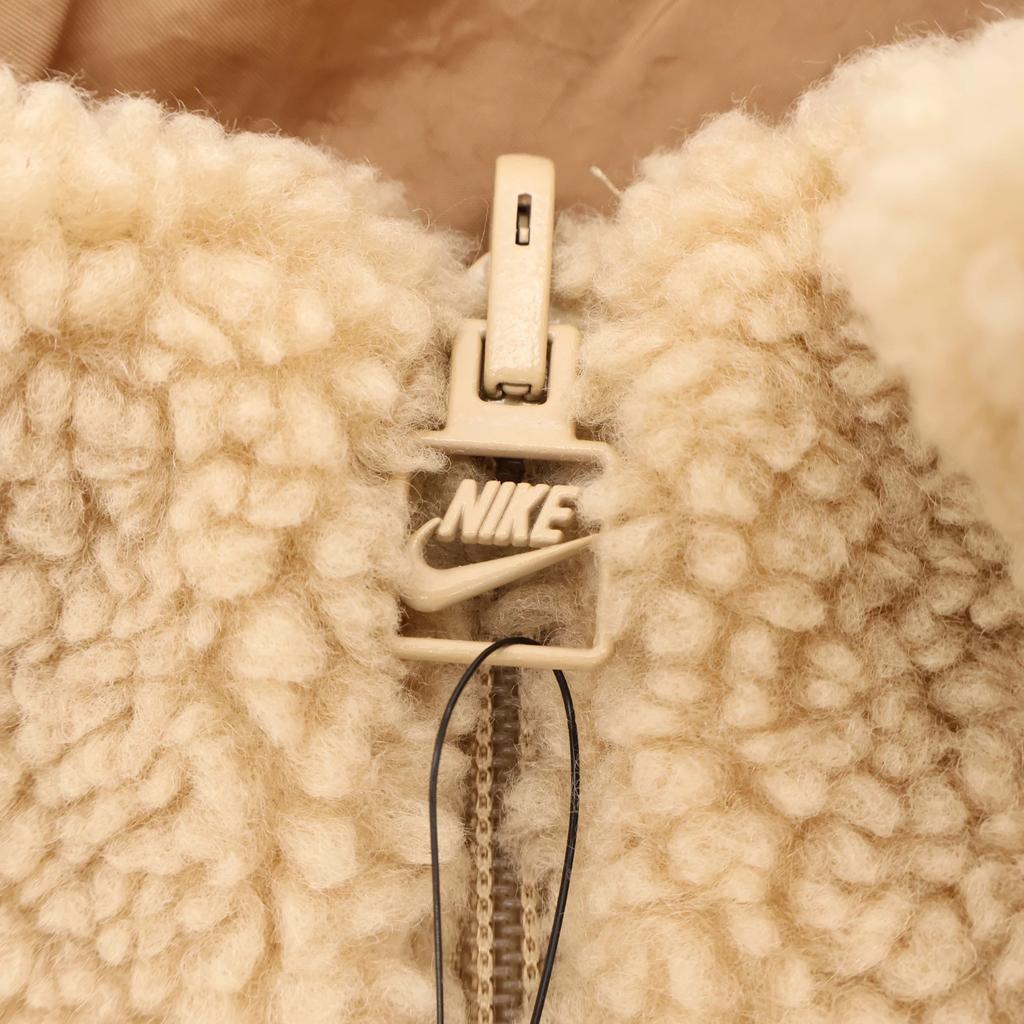 Nike Big Swoosh Reversible Boa Jacket Hemp White