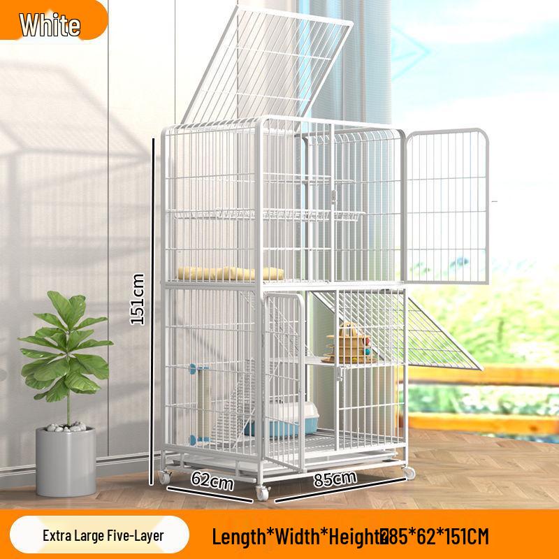 Compact Multi-Layer Indoor Cat Cage and Nest House