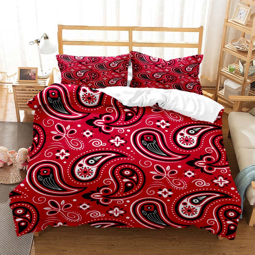 Paisley Pattern Ethnic Style 3D Printed Bedding Queen Bedding Set Soft And Comfortable Customized King Size Bedding Set