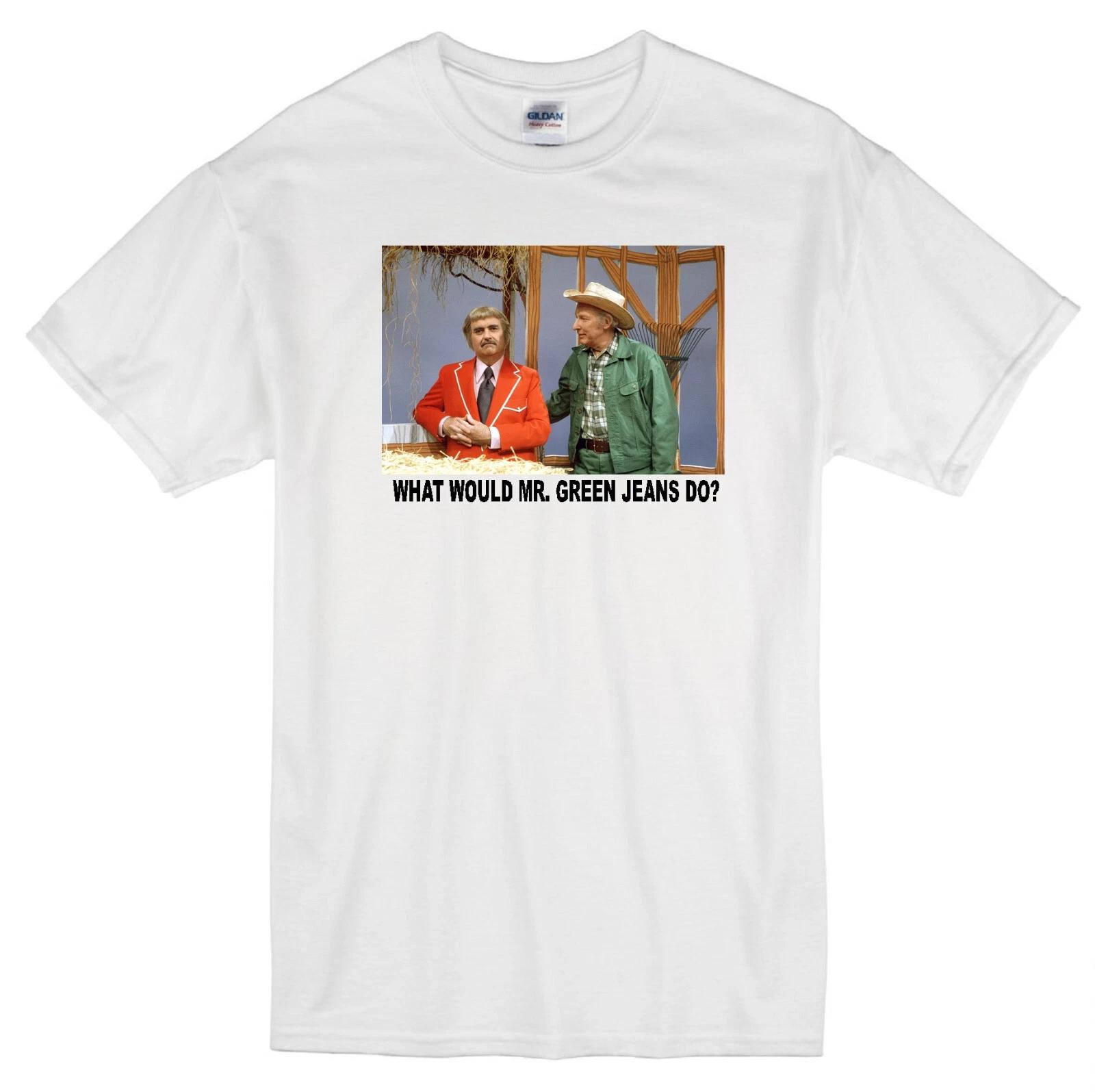 MR. GREEN JEANS WWD? CAPTAIN KANGAROO HUGH BRANNUM RETRO TV WHITE T-shirt L