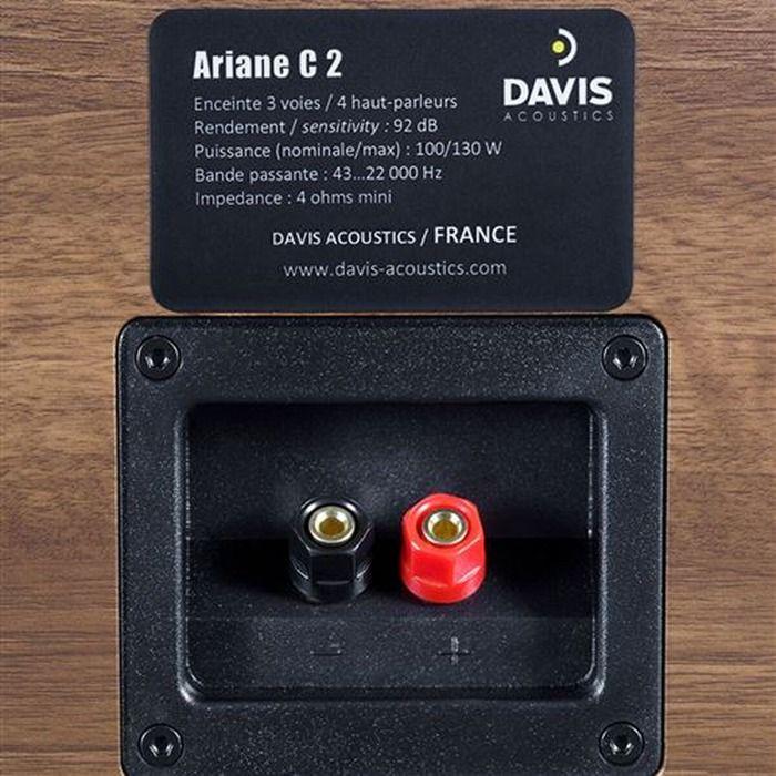 Enceinte centrale - davis - ariane c2 - 3 voies - bois foncé - filaire