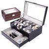 Watch Box Watch Case with Drawer Portable Men Women PU Leather Jewelry Organizer Watch Organizer for Rings Earrings Bracelets