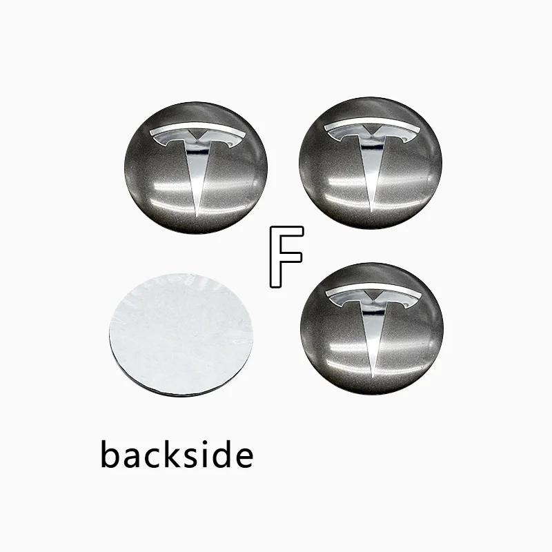 Autosticker 2025 Heet 4 stuks 56/65mm Tesla Naafkap Middenkap Logo Hoge Kwaliteit Sticker voor Tesla Model 3 Y S X Gepersonaliseerde Auto St