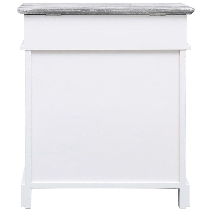 VidaXL Shoe Cabinet Grey 50 X 28 X 58 Cm Paulownia Wood