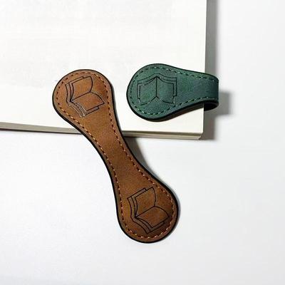 Clip per Pagina di Libro Pelle Retro Pelle Cavallo Pazzo Segnalibro Magnetico Porta Libri Magnetico Regalo