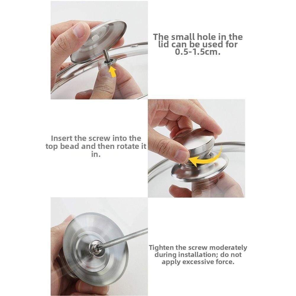Holding Lifting Handle Pan Lid Grip Stainless Steel Replacement Knob Durable Pot Lid Universal
