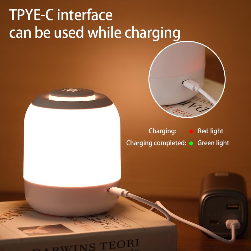LED Night Light Touch Lamp Table Lamp Bedside Lamp Bedroom Lamp with Touch Sensor Portable Desk Lamp Light for Kids Gifts Led