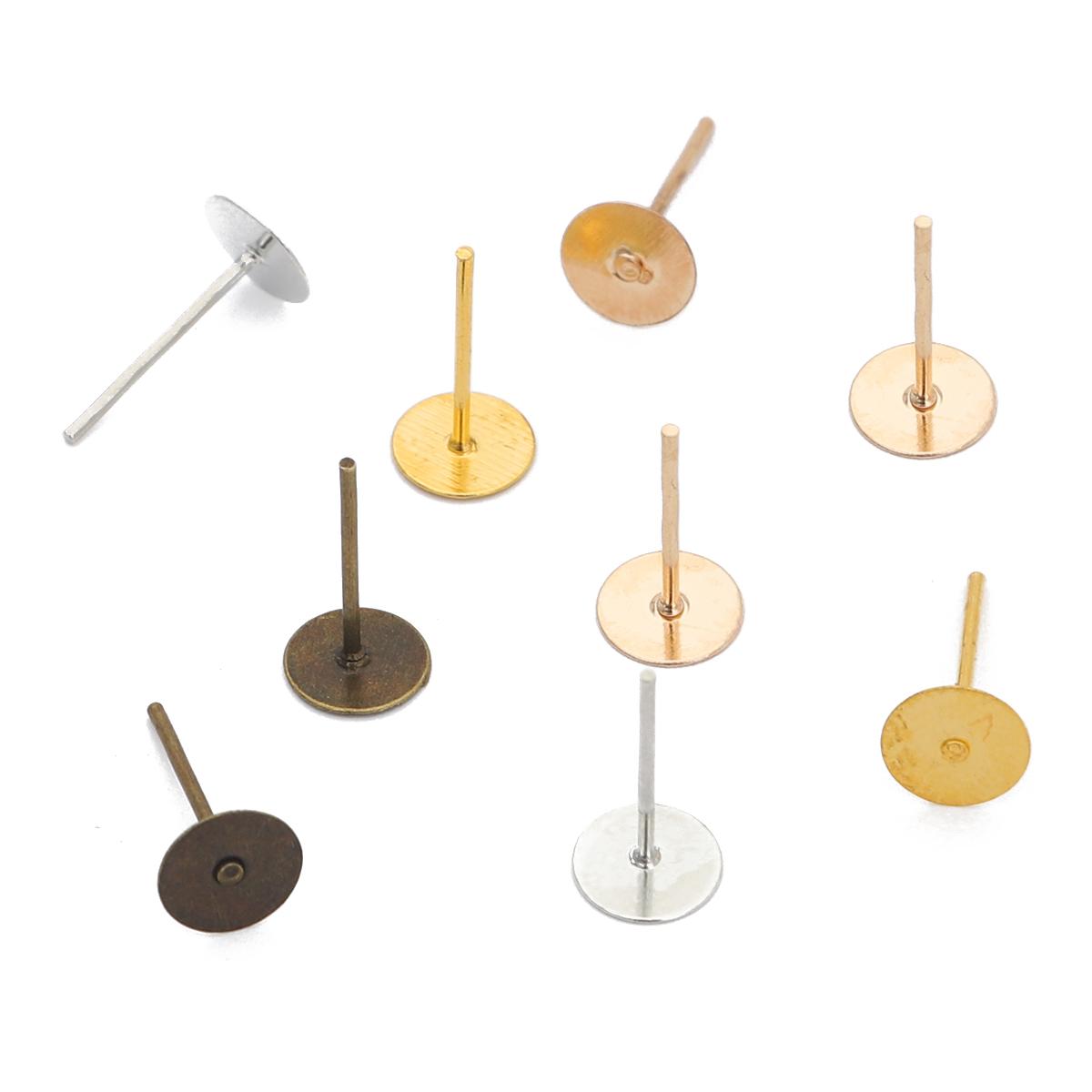 

150-500 шт./пакет, железные серьги-гвоздики, заглушки для ушей, иглы для изготовления сережек «сделай сам», фурнитура для изготовления ювелирных изделий 5mm 500pcs разноцветный