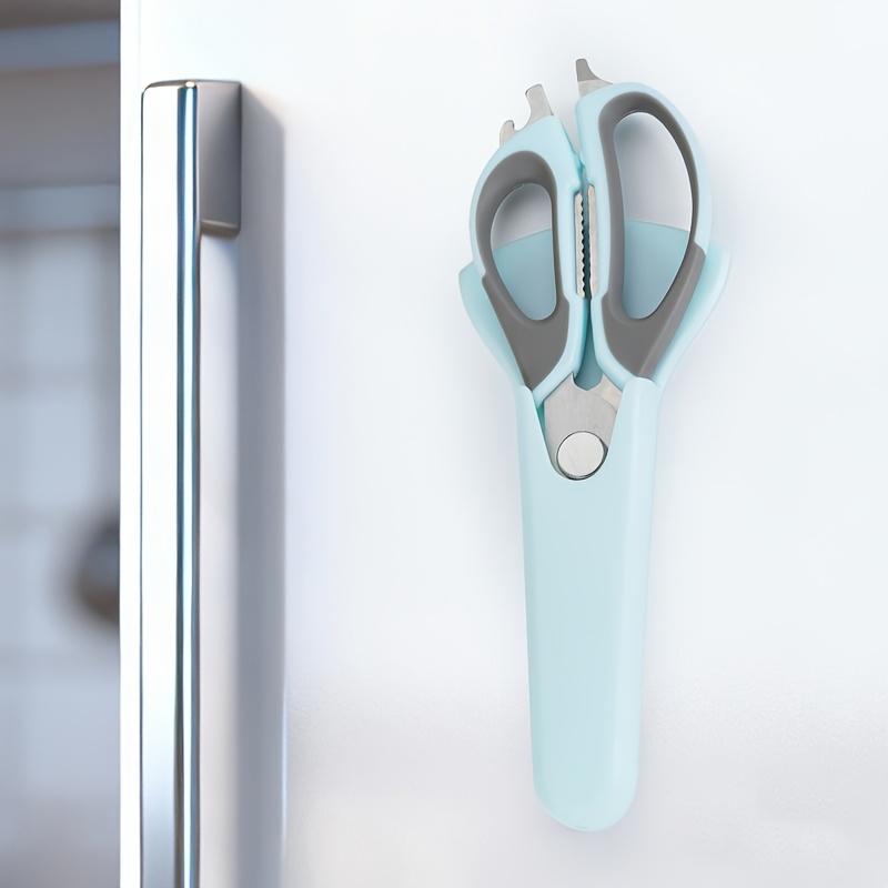Multi-functional Kitchen Shears with Magnetic Holder - Sticks To Fridge Surfaces, Ultra-Sharp Stainless Steel Poultry Scissors for Cutting Chicken