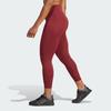 Adidas SS23 Solid Color Quick-Dry Cropped Fitness Pants Women Bottoms Dark-Red IA7163