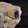 Herren-/Damen Hochwertige 316L Edelstahl Mehrfarbige Edelstein-Stile Onyxringe Klassischer Mode-Trend Schmuck