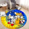 Sonic Printed Chair Rug for Home Office Use, Living Room Kitchen Game Room Round Carpet