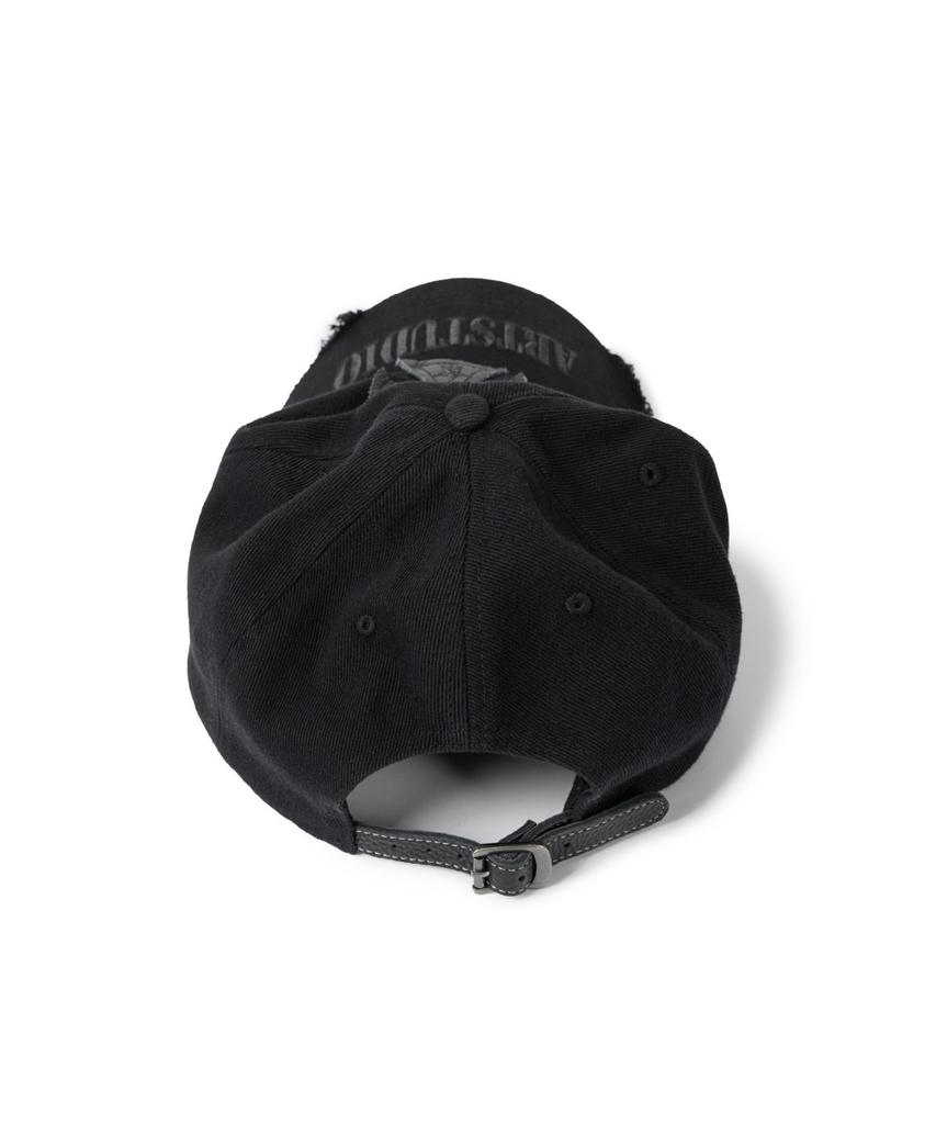 ETCE Leather Cross Destroyed Cap (Black)