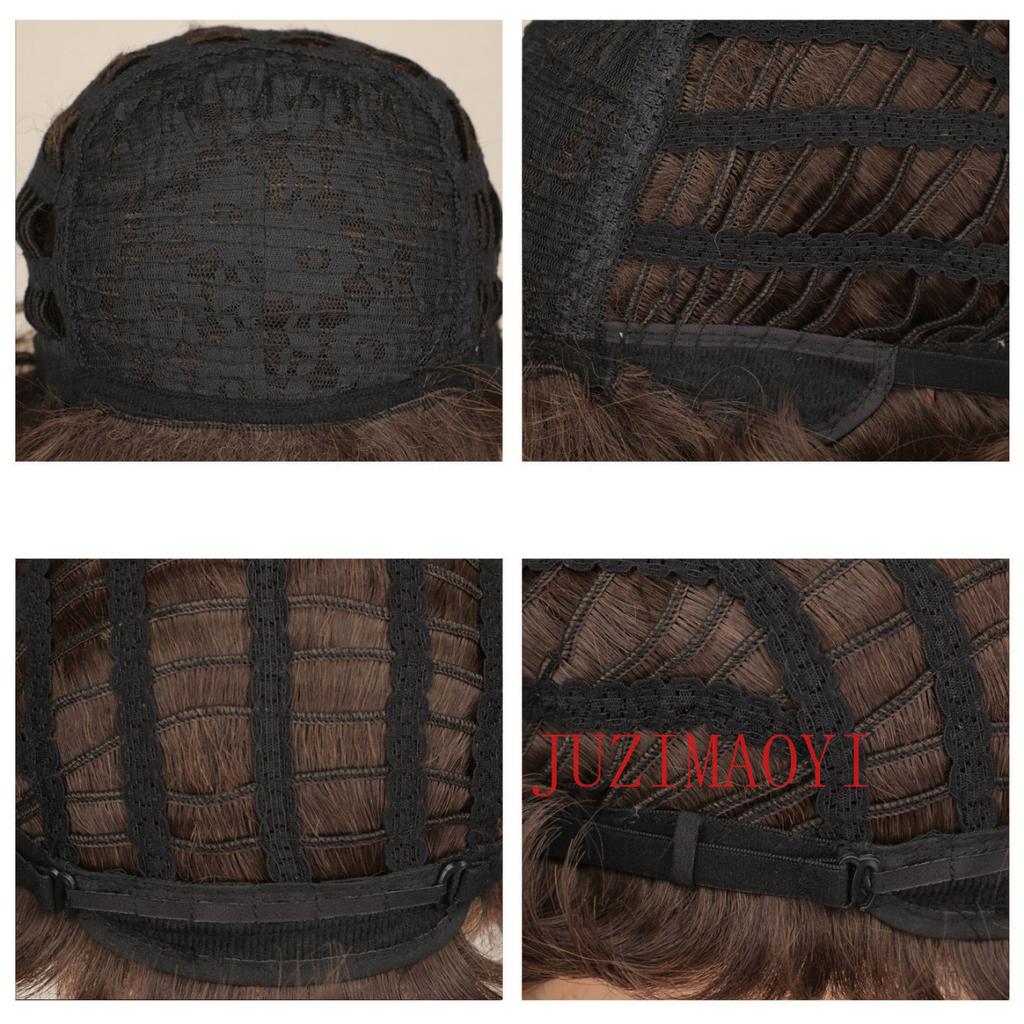 GenshinImpact HuTao Cosplay Wig Hu Tao 110cm Long Brown Heat Resistant Synthetic Wig Double Ponytail Anime Cosplay Wig + Wig Cap