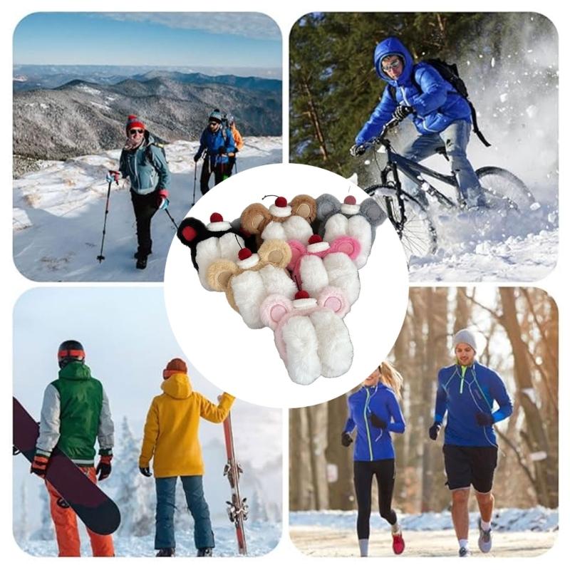Furry and Warm Plush Ear Warmer for Winter Outdoor Activities Keep You Warm in Cold Weather for Skiing