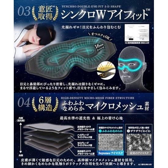 Developed PhD Engineering from University Tokyo This Sleep Mask Has 99.99 Light-blocking Rate Ideal Comfortable On Airplanes. It Features Lightweight