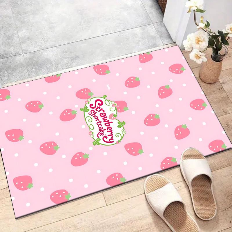1pc Princess Strawberry (7) Design Printed Area Rug Carpet for Bedroom Living Room Home Decor Rugs Mat Non Slip Mat Rug for Bedside