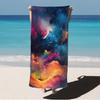Buntes Galaxie-Muster Strandtuch Gemustert Sonnenschutz Und Winddicht Geeignet Für Schwimmbad Camping Reise Decke