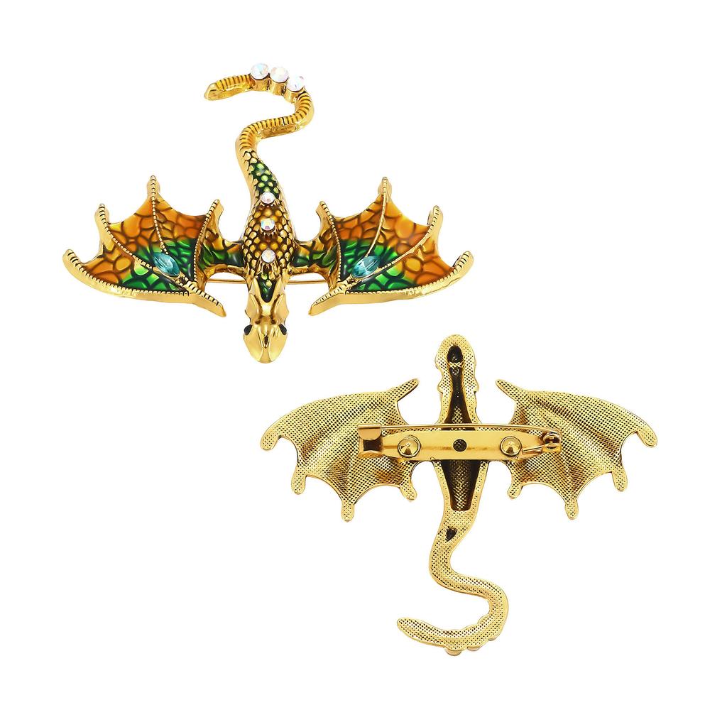 Personalized Animal Brooch Vintage Oil Dripping Dragon Accessories Brooch Pin