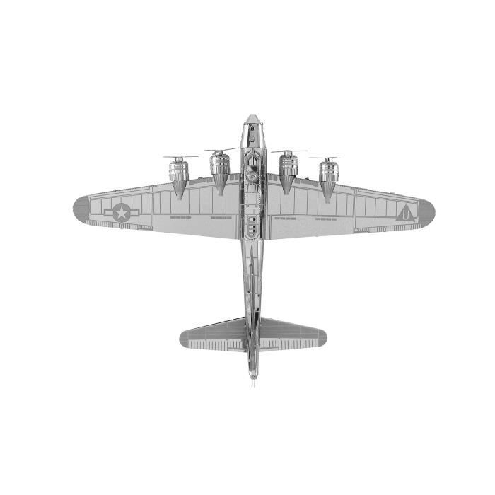 Maquette métal - Avion B-17 Flying Fortress - Métal Earth - 2 plaques - Acier argenté