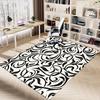 1PC Floral Pattern Non-Slip Floor Carpet Compatible for Office&Living Room&Dining room - Flat-Weave Machine- Soft & Pattern-E308