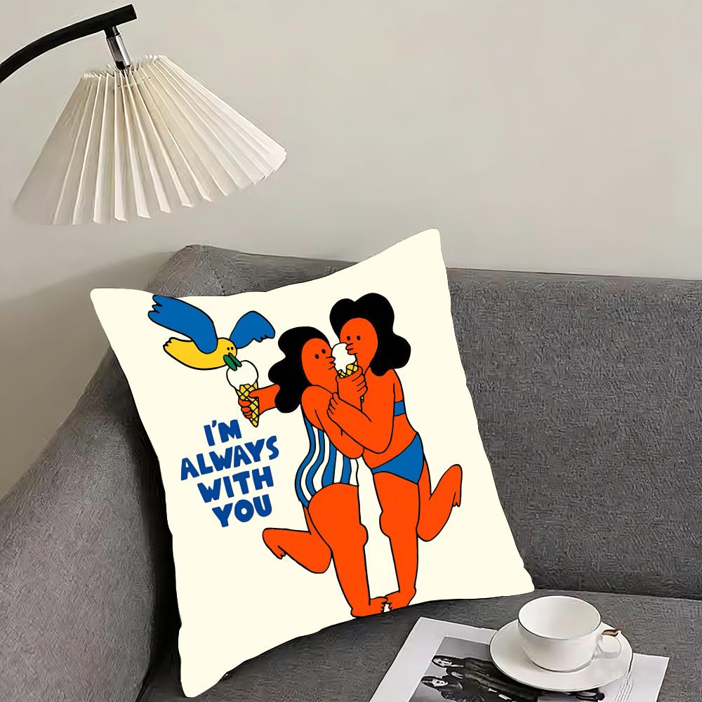 Such a Warm Hug Creativity Cushion Cover Reversible Plush Pillow Cover – For Car, Sofa, Bedroom, Perfect As a Gift.