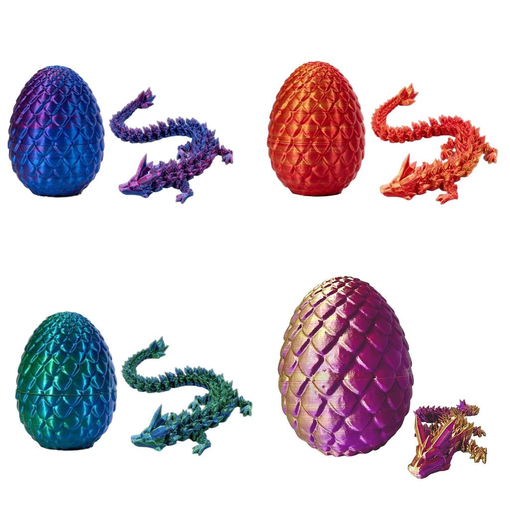 Adorable Gem Dragon Miniature Silk Pink Silver Dragon Egg Set Assembly Required Pla Material