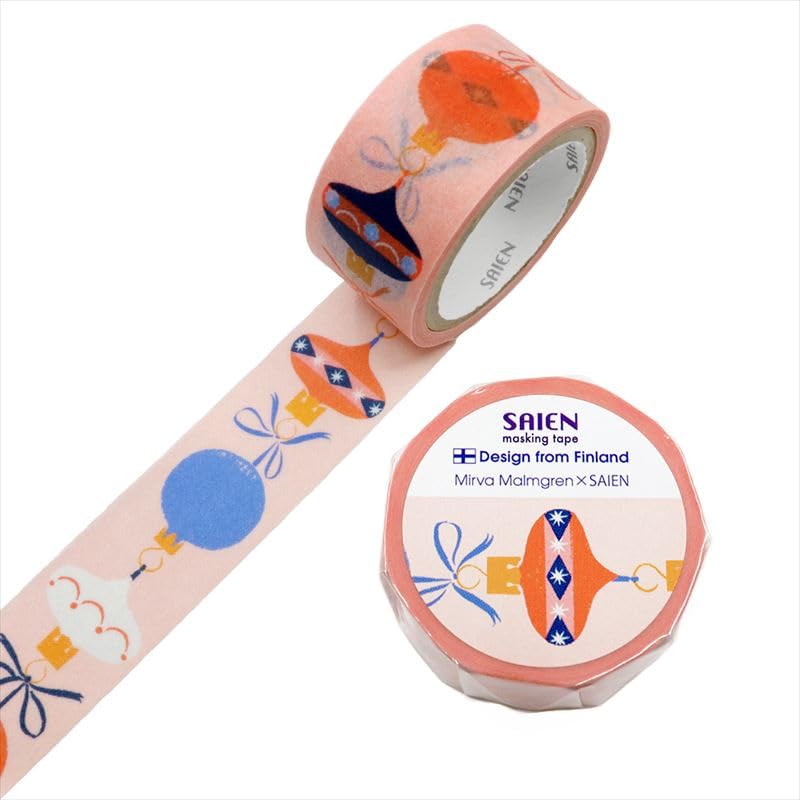 Made In Japan SAIEN Masking Tape Ornaments 20mm X 5m Roll TR-4062