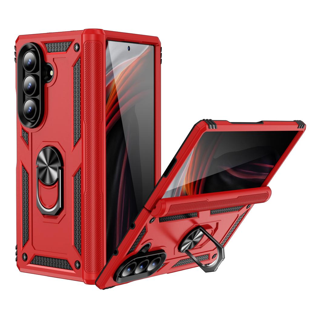 Convient pour Samsung Z Fold7 Étui de téléphone portable à écran pliant Sergent Anti-chute 6 5 4 3 Étui de protection à support magnétique pour voiture