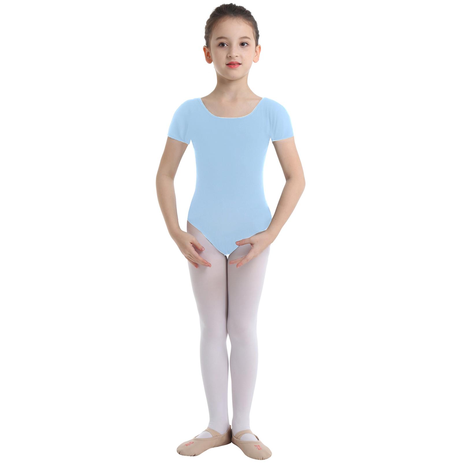 

Дівчата з коротким рукавом Балетне трико Гімнастичні трико Дитяче боді Комбінезон Балерина Танцювальні трико 5-6 Years синій