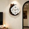Cartoon Wooden Wall Clock Creative Number Clock Quartz Mute Wall Clock Home Decoration Living Room Watch Room Decoration Gift