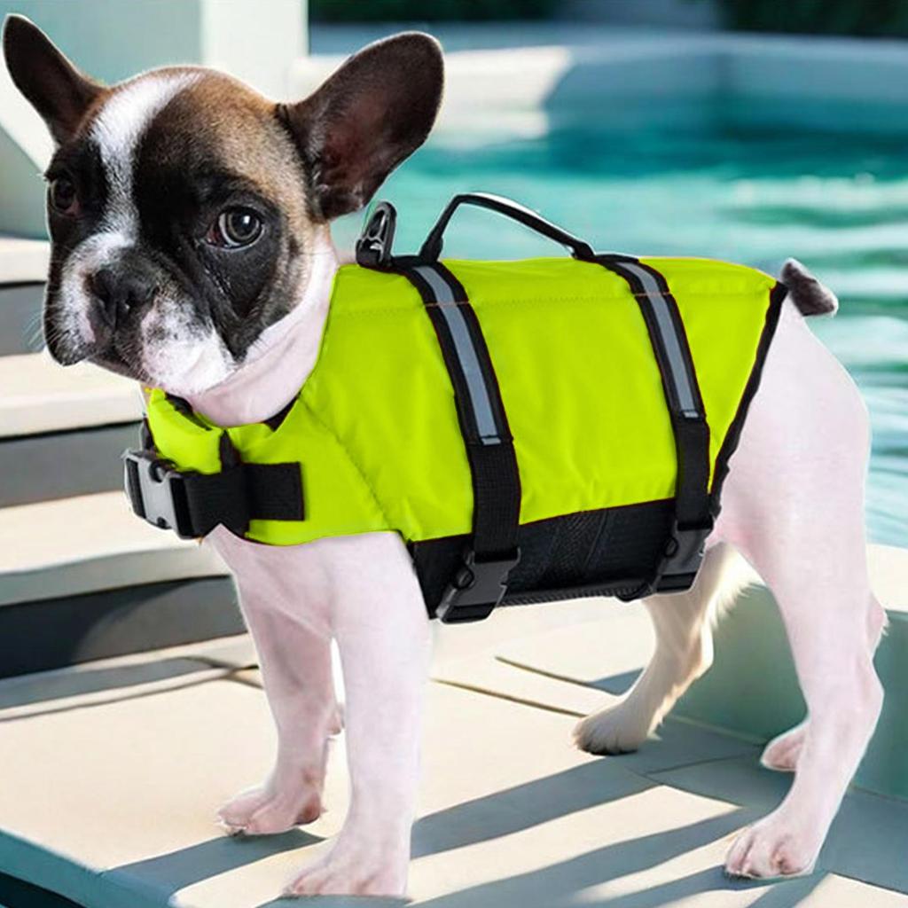 Giubbotti di Salvataggio per Cani Alta Galleggiabilità Riflettente Giubbotto di Salvataggio per Cani per Nuotare Costume da Bagno con Maniglie per Tutte le Razze Piccole Medie