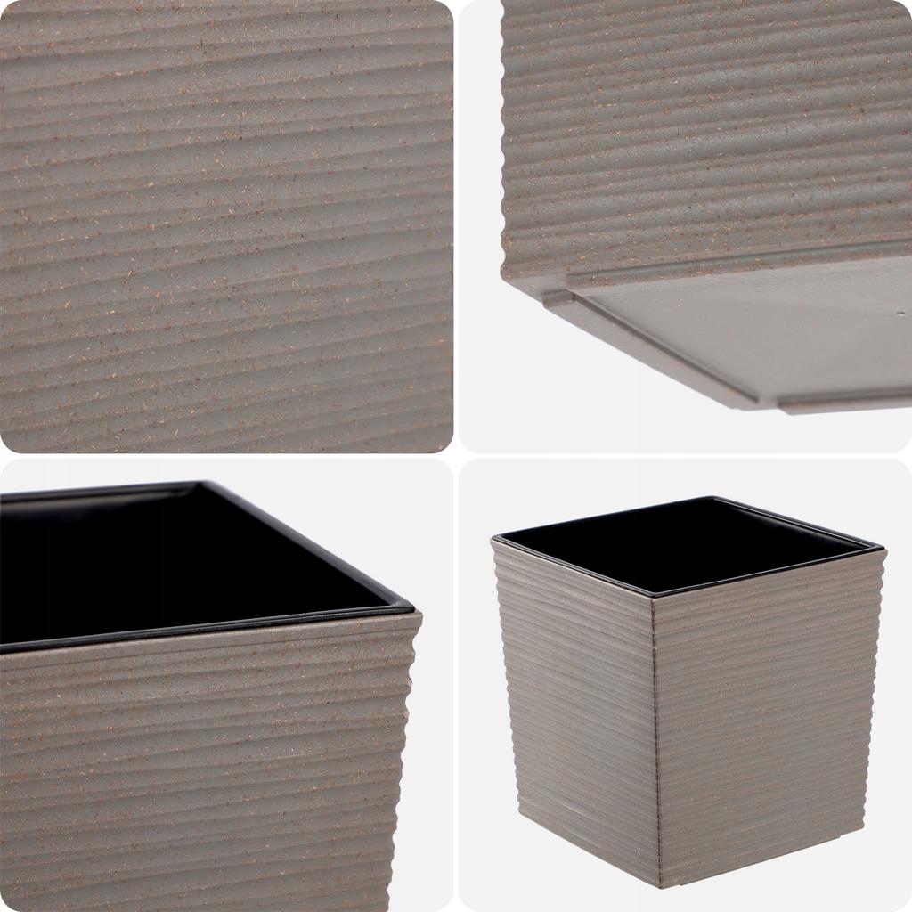 KADAX Doniczka Donica Ogrodowa Wkład szara 19cm