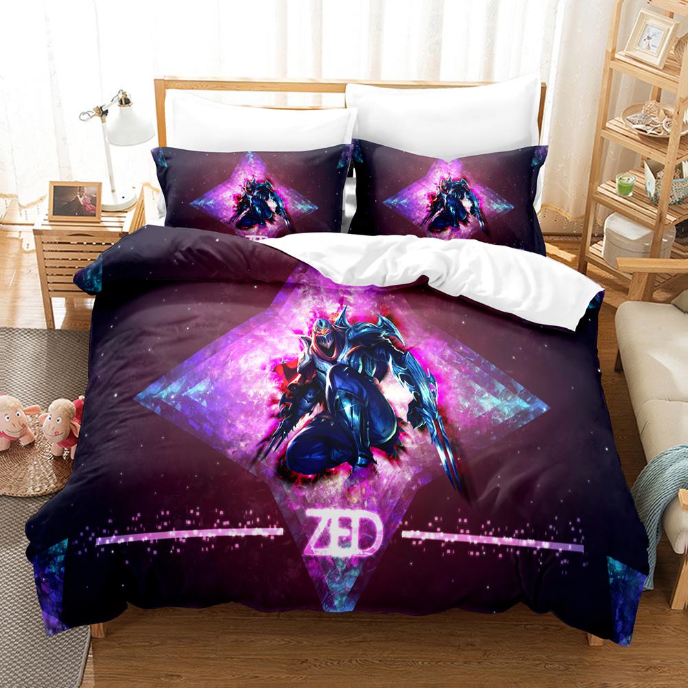 Hot Sale ZED Themed Bedding Set Soft Touch Quilt Cover And Double Pillowcases Daily Home Rest Bed Cover Accessories