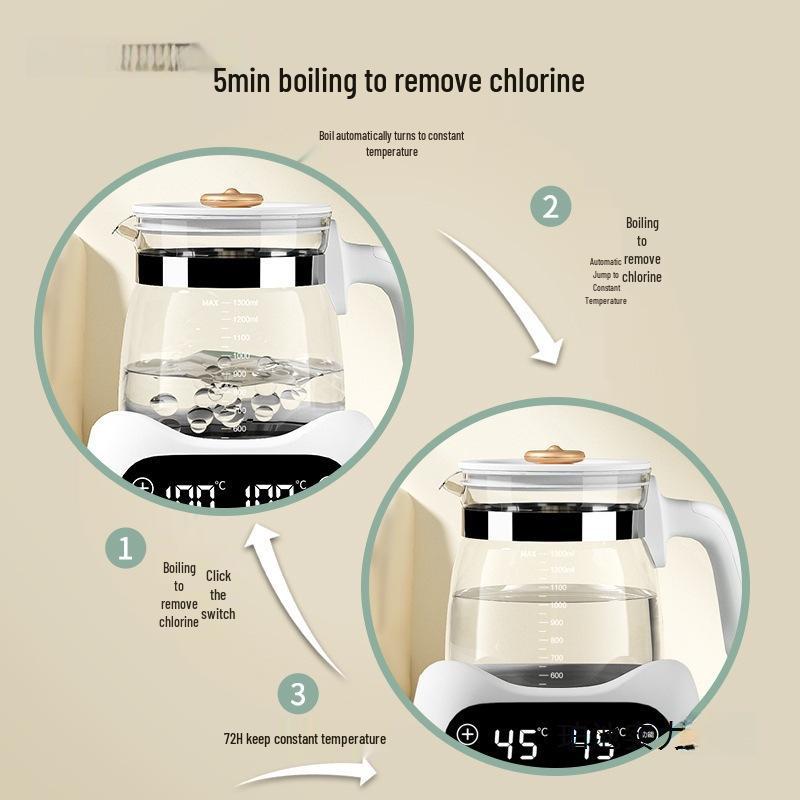 Electric Constant Temperature Kettle with Integrated Tea Maker and Water Boiling Function