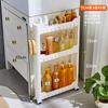 Ultra-Slim Gap Storage Cabinet Space-Saving Side Refrigerator Organizer Bathroom Kitchen Slim Storage Rack