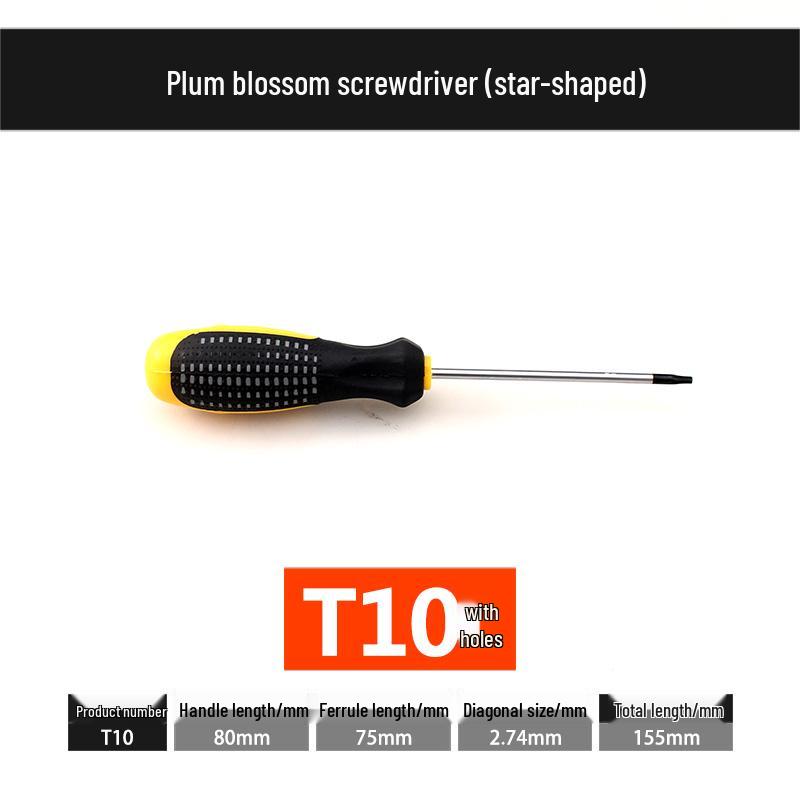 Star-Shaped Plum Blossom Hex Screwdriver Set with Hollow T6-T30