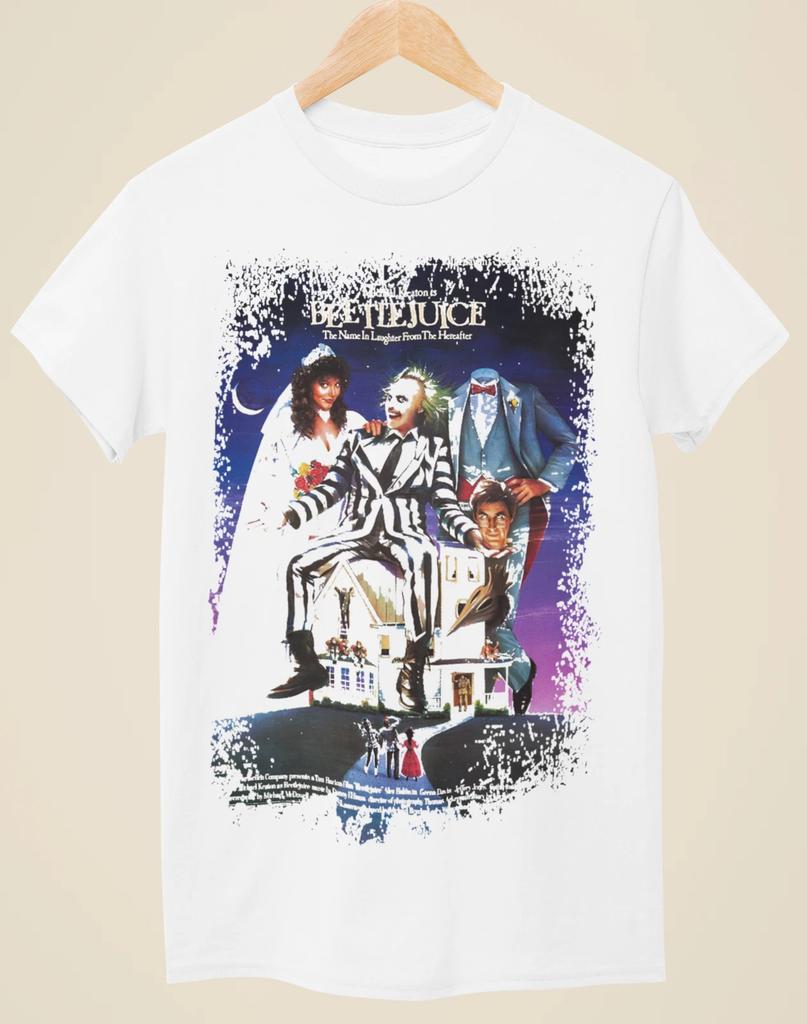 Beetlejuice - Movie Poster Inspired Unisex White T-Shirt
