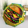 1pc Cheeseburger Automatic Open/Close Umbrella, Folding Compact Umbrella with Lightweight Design for Women/Men yy251011107