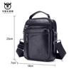 BULLCAPTAIN 2024 Brand Leather Men Bag Casual Business Leather Mens Shoulder Messenger Bag Vintage Men's Crossbody Bag male