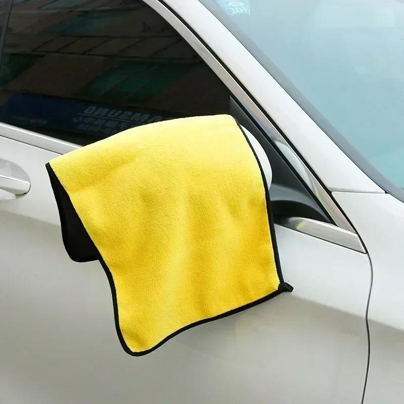 Microfiber Thick Plush Towels Car High Water Absorbent Drying Towel Soft Thicken Double Layer Clean Rags Detail Cleaning Cloth