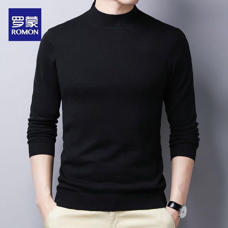 

Romon Men s 100% Wool Round Neck Pullover Sweater 2XL