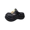 2025 summer new wear, step on shit, thick-soled cute doll hole shoes, women's heightening bag head bunny sandals
