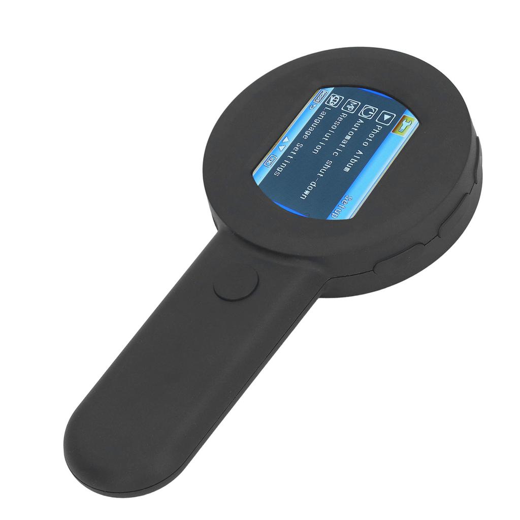 Handheld Electronic Magnifying Glass USB 2in IPS Screen with 8 LED Lights Portable Desktop Magnifier for Coin Jewelry